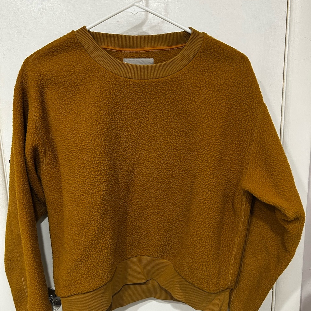 Cozy Mustard Yellow Fleece Sweatshirt